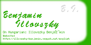 benjamin illovszky business card